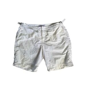 Orlebar Brown Dane II Mens Swim Shorts Off White Adjustable Side Fasteners 38